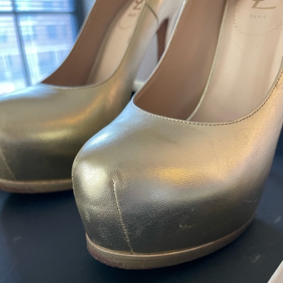 YSL TRIBTOO 105 PUMP GOLD- SIZE 38 - Picture 6 of 10
